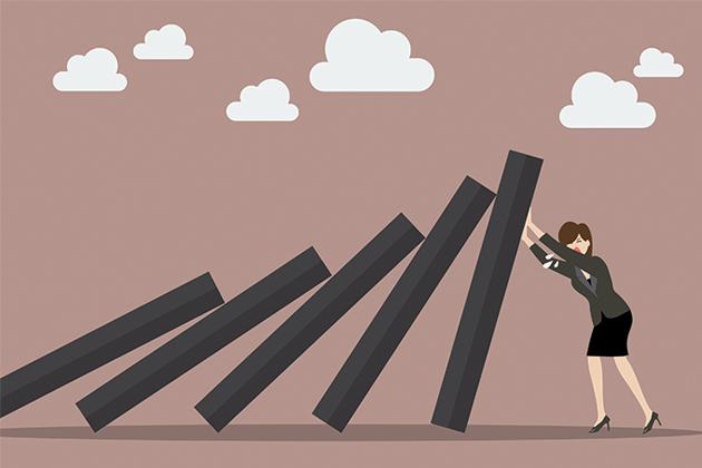 ایستادن در برابر مشکلات استایل کارتونی