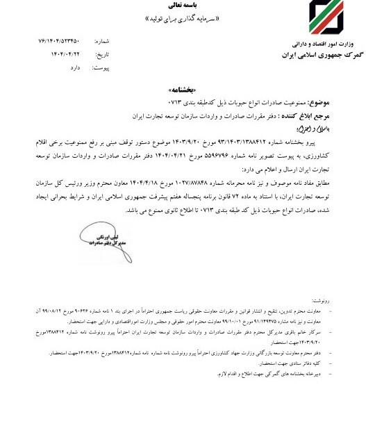 صادرات این کالای محبوب کلید خورد