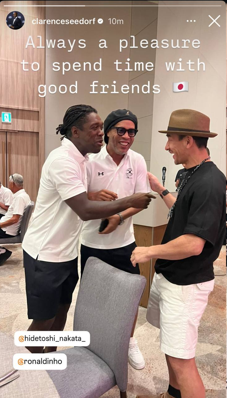 عکس | ملاقات سیدورف و رونالدینیو در ژاپن؛ مشاور جویباری همچنان دور از ایران!