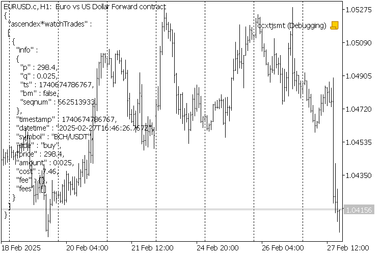 تماشای تبادل رمزنگاری از طریق کتابخانه سرور برنامه CCXT