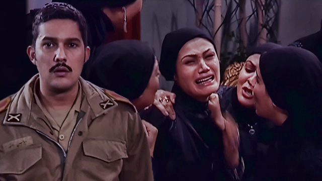 حامد بهداد در نمایی از سریال یک ‌مشت پر عقاب