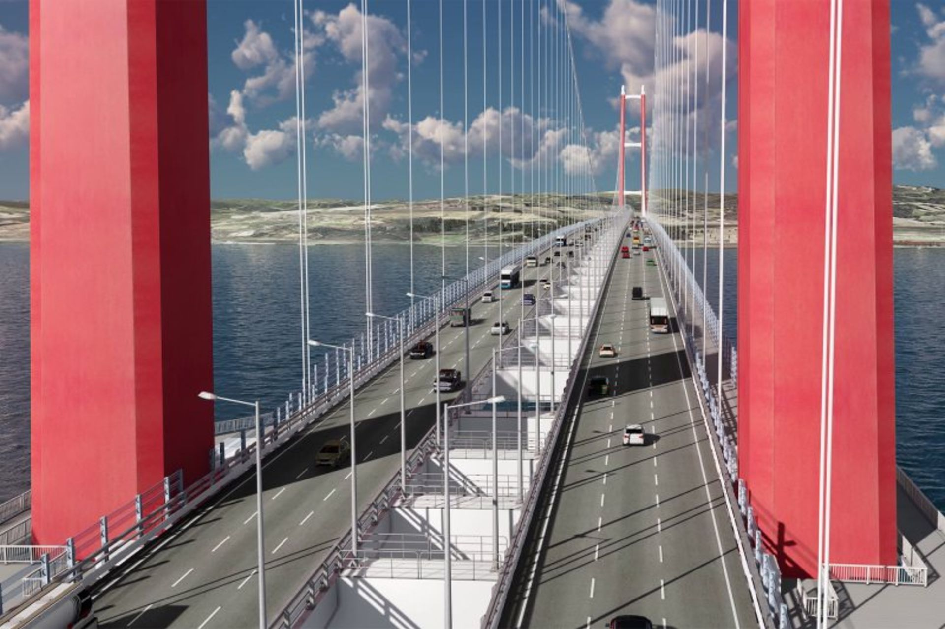 خودرو ها در جاده پل ۱۹۱۵ چناق‌ قلعه