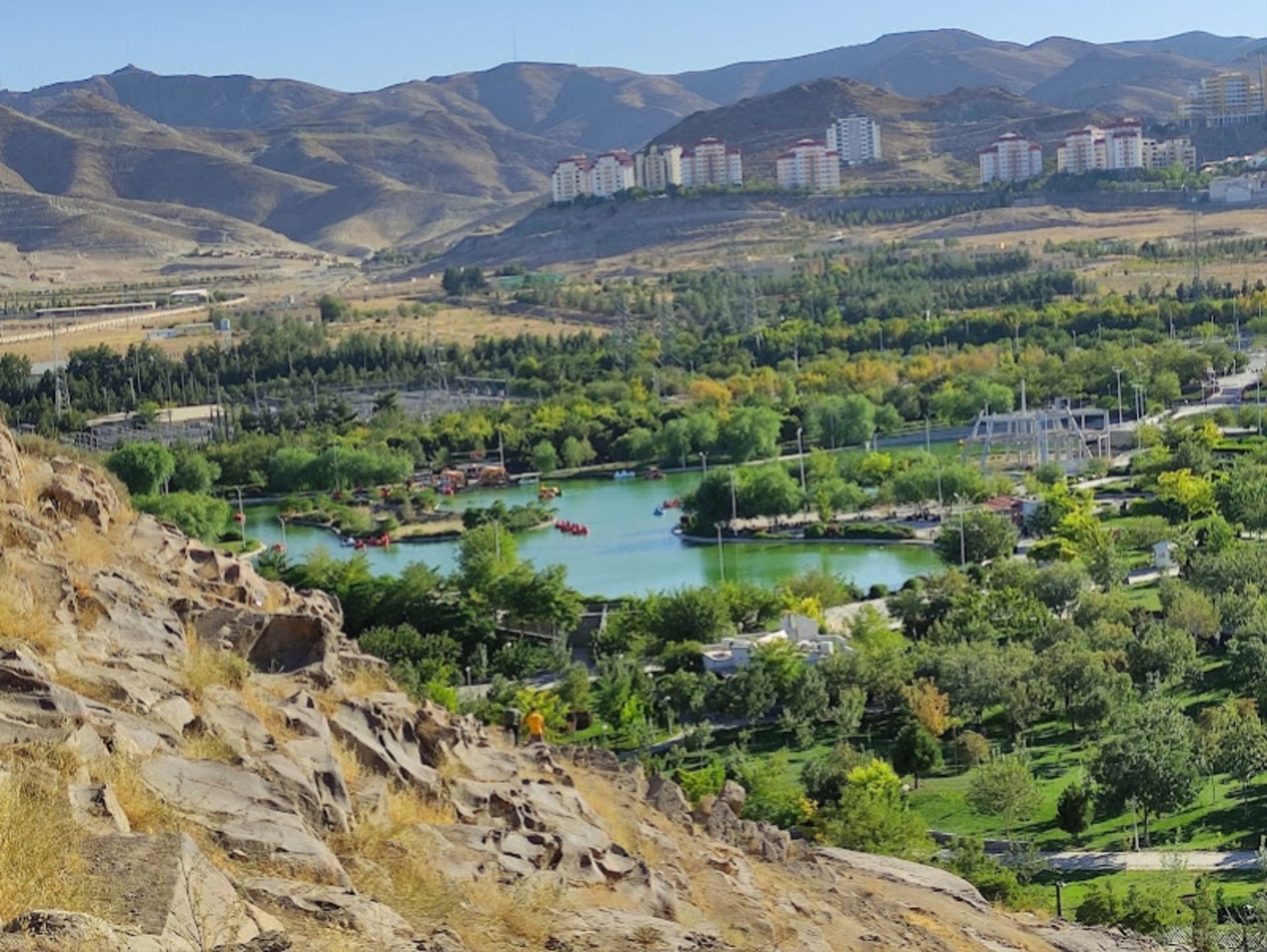 پارک کوه سنگی مشهد از بالای کوه