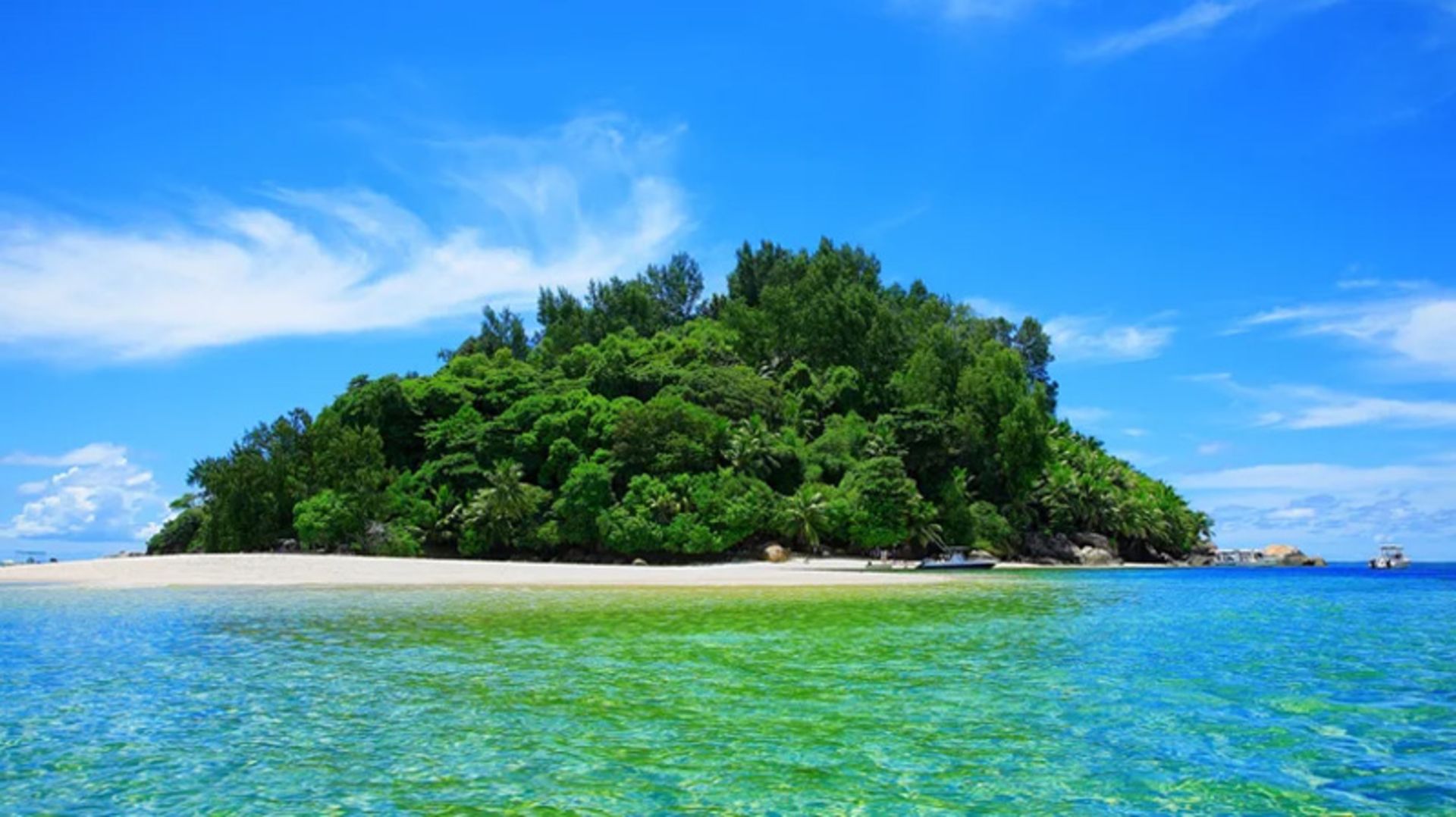 دورنمای جزیره موین در مجمع الجزایر سیشل