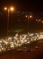 ترافیک سنگین شبانگاهی در محور یکطرفه جاده چالوس