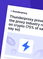 ThunderProxy ثابت می کند صنعت پروکسی در Crypto اجرا می شود (75 ٪ از فروش ها چنین می گویند)