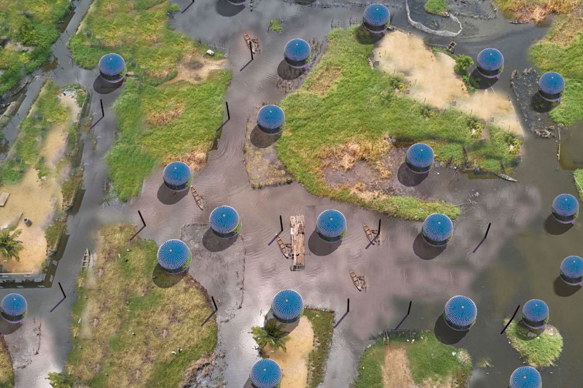 تصویر هوایی از دهکده پافر