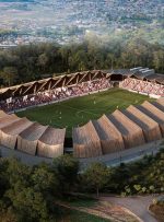 ورزشگاهی از جنس طبیعت؛ شاهکار چوبی فوکوشیما در دل ژاپن