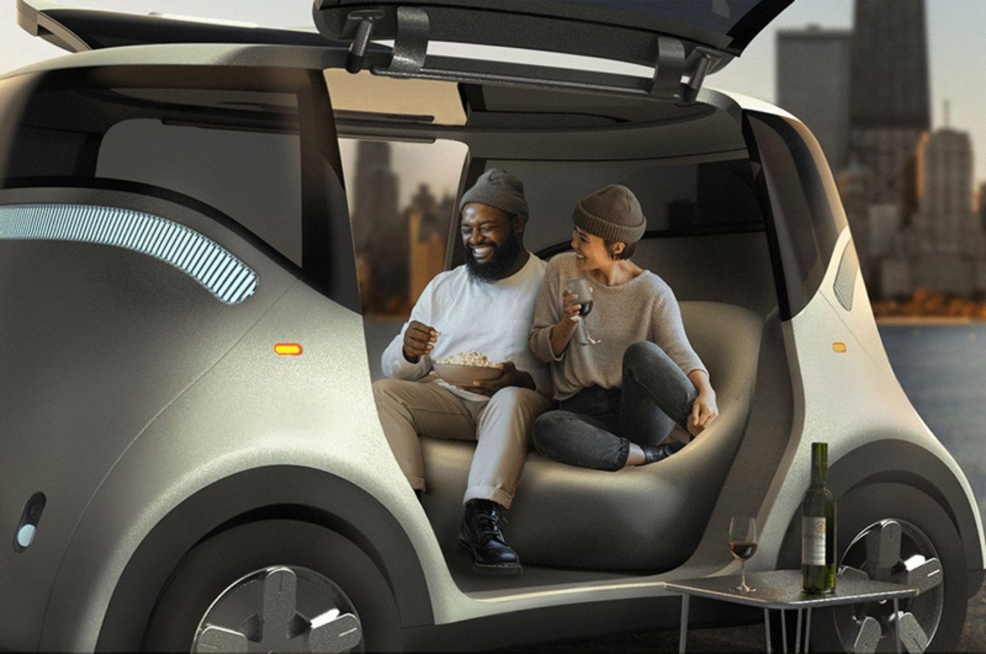 زوج جوان در خودروی هاون