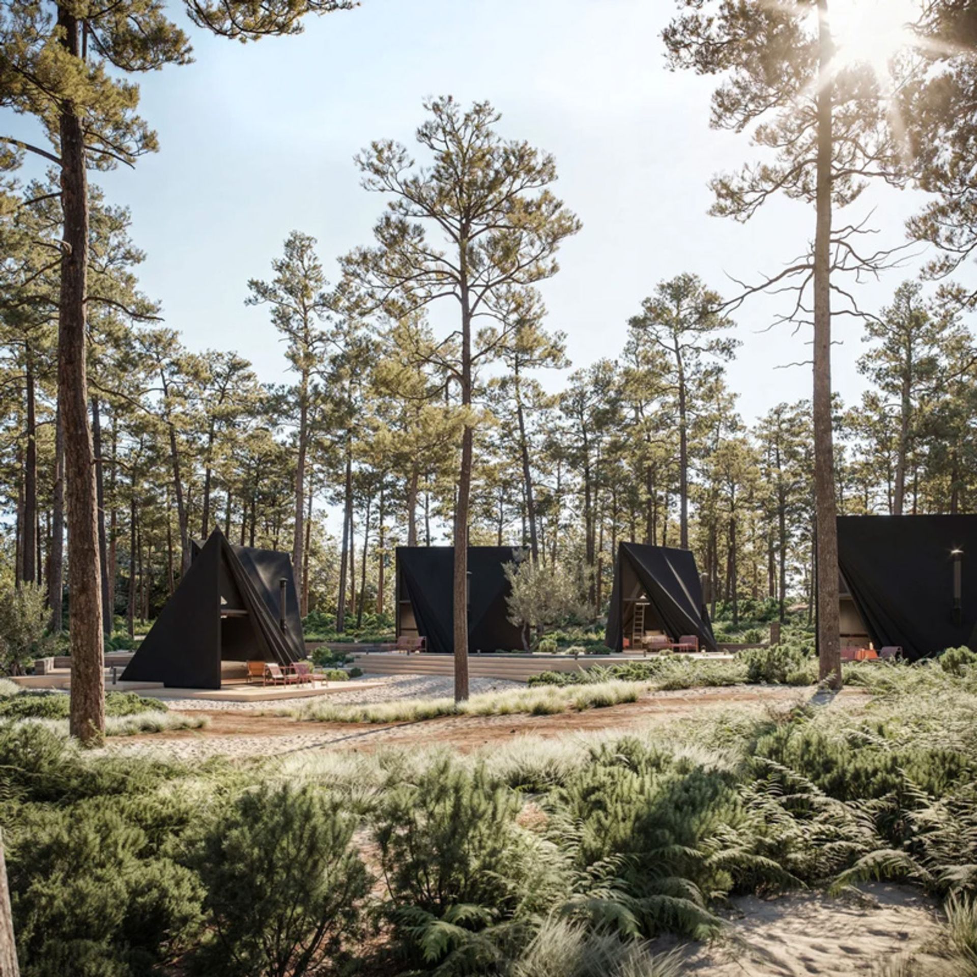 چادرهای سافت‌شل در جنگل