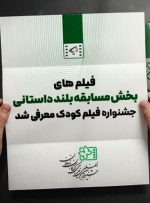 راه یافتگان به بخش مسابقه بلند داستانی جشنواره فیلم‌های کودک