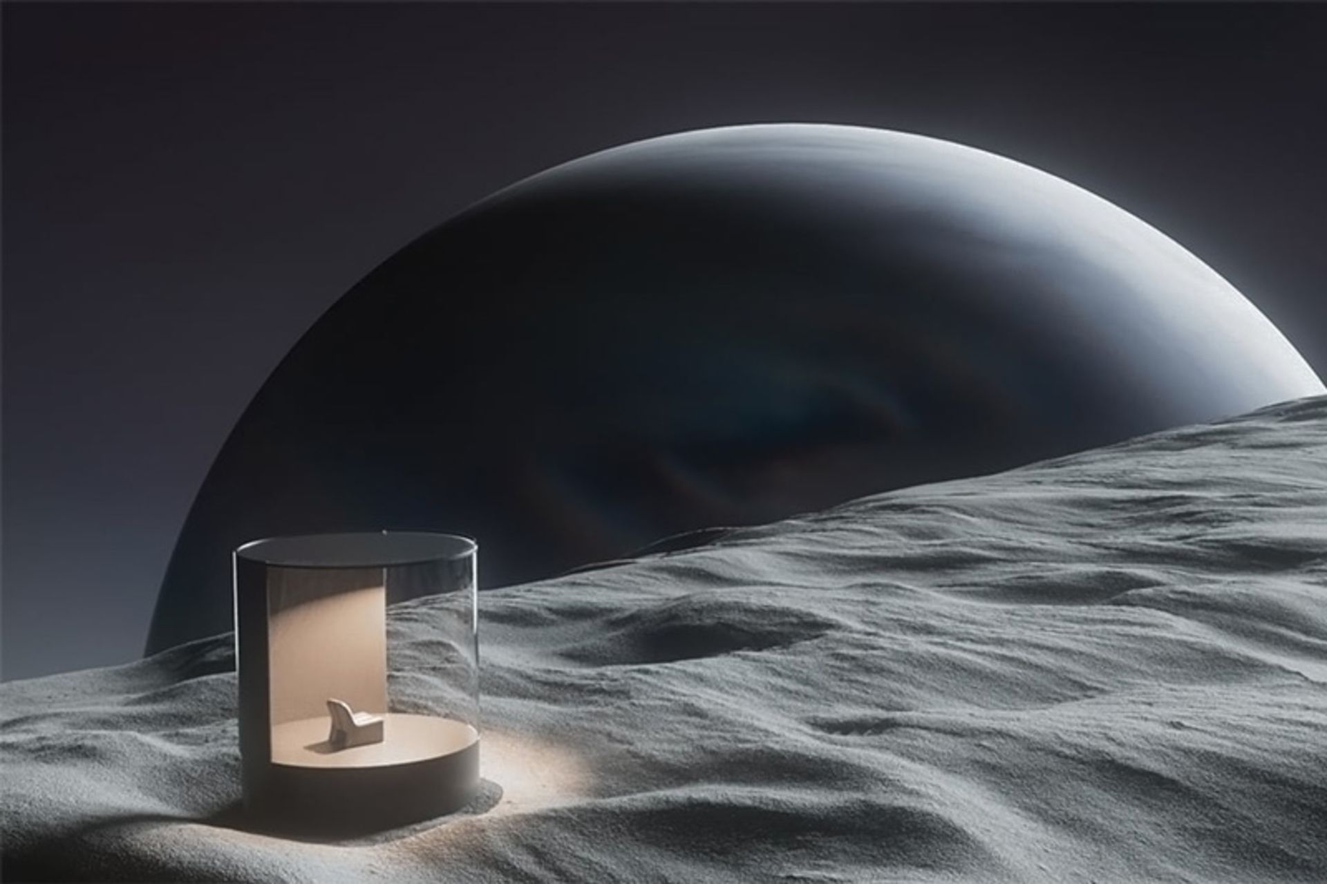 تصویرسازی صندلی مخصوص تماشا در لبه کیهان