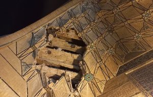 فروریختن بخشی از بنای تاریخی قوام‌الملک در آرامگاه حافظ