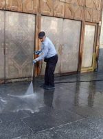 نظافت و شست‌شوی تئاتر شهر/ عکس