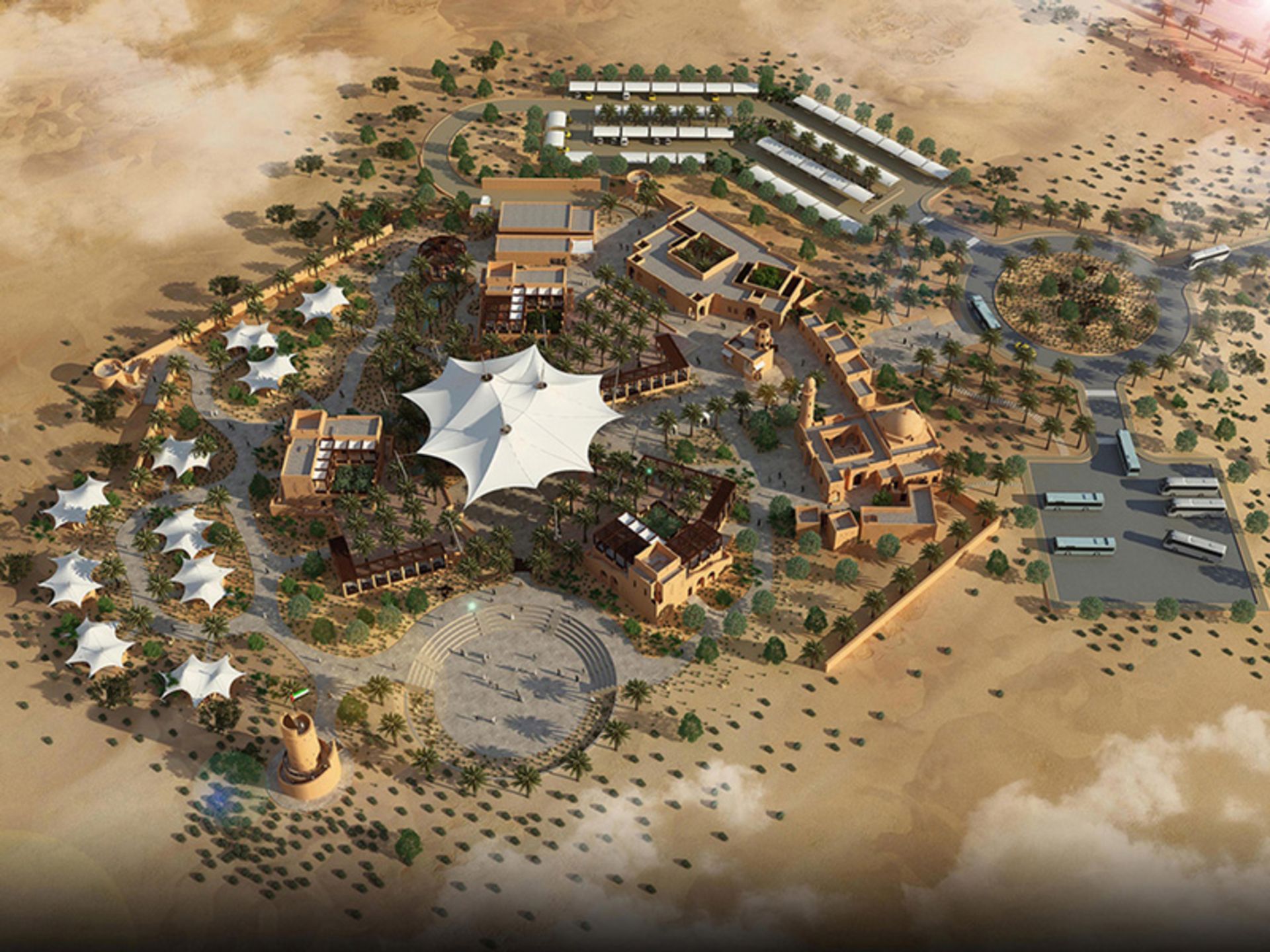 عکس هوایی از واحه البدایر